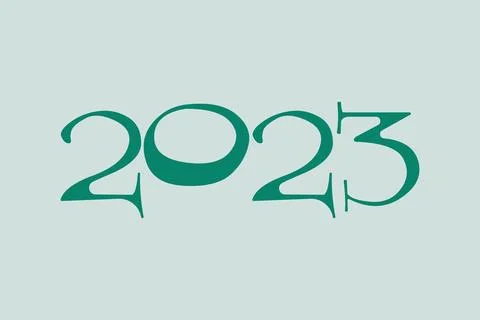 2023 Numeric text typography vector design. Happy New Year 2023 Illustrazione stock
