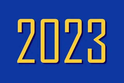 2023 Numeric text typography vector design. Happy New Year 2023 Stock Illustration