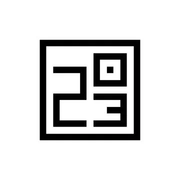 2023 square vector Stock Illustration