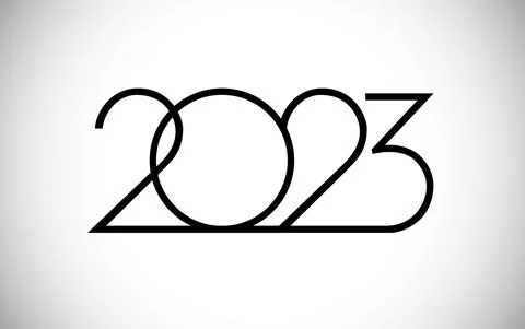 2023 thin creative logo concept Stock Illustration