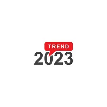2023 trend label. Vector icon illustration Illustrazione stock