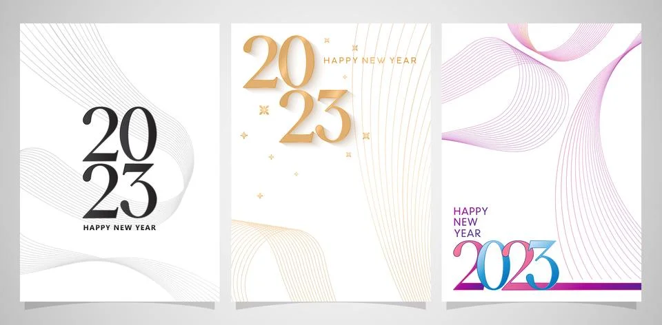 2023 type poster Illustrazione stock
