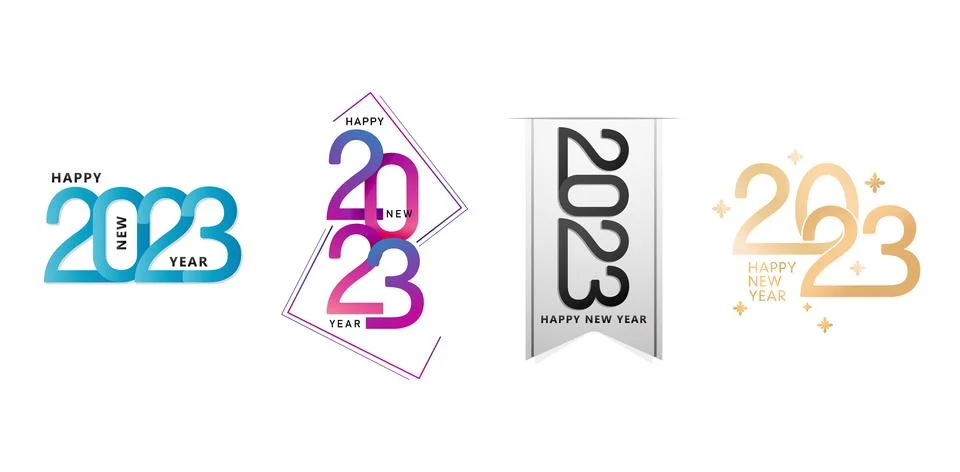 2023 type set Stock Illustration