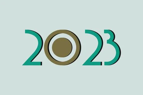 2023 typography vector design. Happy New Year 2023 Stock Illustration