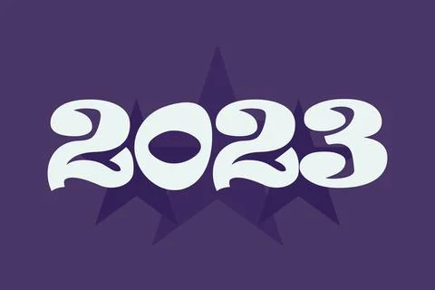 2023 typography vector design. Happy New Year 2023 Stock Illustration