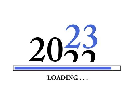 2023 year loading. New year concept. Year 2023 illustration Stock Illustration
