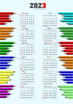 2023 year. Vector 3d illustration Stock Illustration