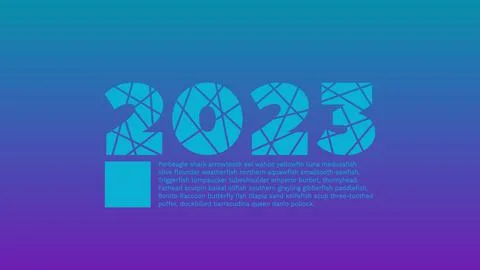 2023 year vector icon. Blue gradient background. Element for business Stock Illustration