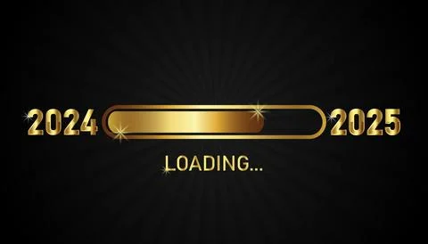 2024 to 2025 transition loading concept modern illustration Stock Illustration
