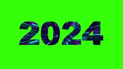 2024 3d text concept with firework or light effect. Happy new year 2024 Video stock 252471214