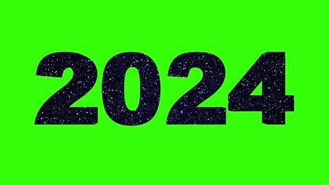 2024 3d text concept with firework or light effect. Happy new year 2024 Stock Footage 252818135