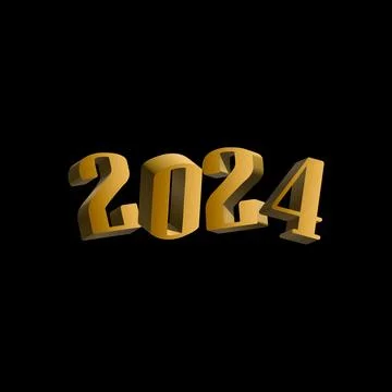 2024 3d text effect vector illustration creative Stock Illustration