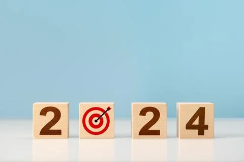 2024 Action Plan. Cubes with text 2024, business plan, goal, action. to do .. Stock Photos