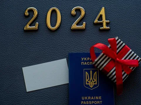 2024 on the black background Foto stock