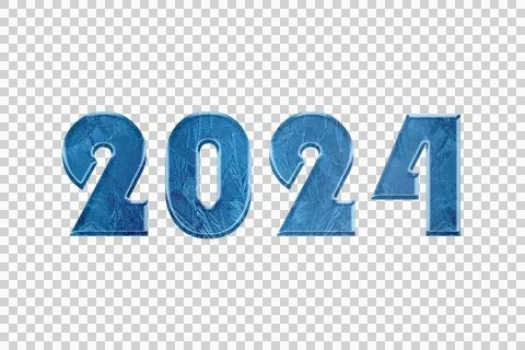 2024 blue  letters Stock Illustration