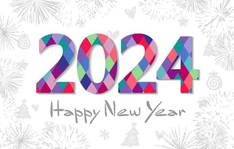 2024 brushing geometric Stock Illustration