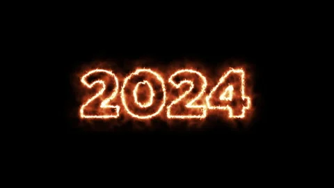 2024 burning  text. Stock Footage 190007844
