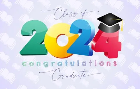 2024 class off event decor icon wallpaper Stock Illustration