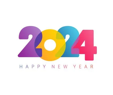 2024 colour minimal Illustrazione stock