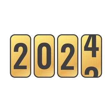 2024 counter Stock Illustration