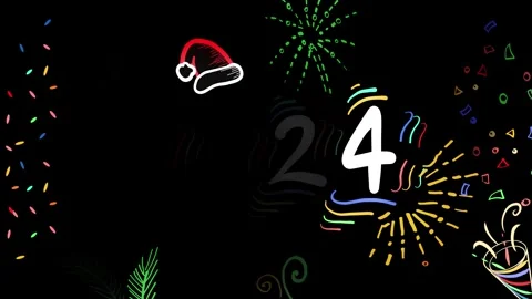 2024 doodle card Video stock 253709688