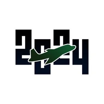 2024 flight Stock Illustration