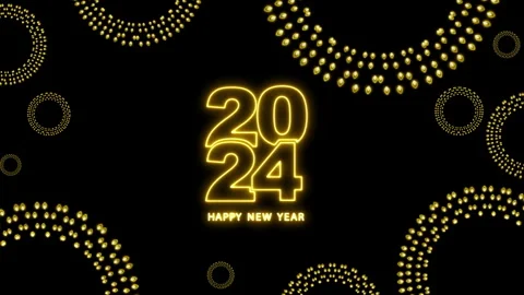 2024 Gold Bulbs Frame Stock-Footage 260089035