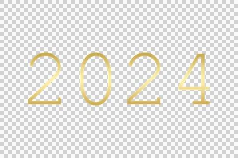 2024 golden  letters Stock Illustration