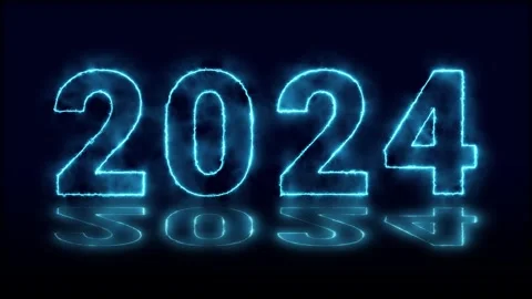 2024 happy new year 2024 animated text n... | Stock Video | Pond5