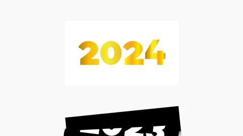 2024 New Year Background Animation with 2023 Cutted Calendar Stock Footage 256883483