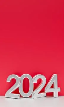 2024 new year concept. Empty space for text on a clean background Stock Illustration