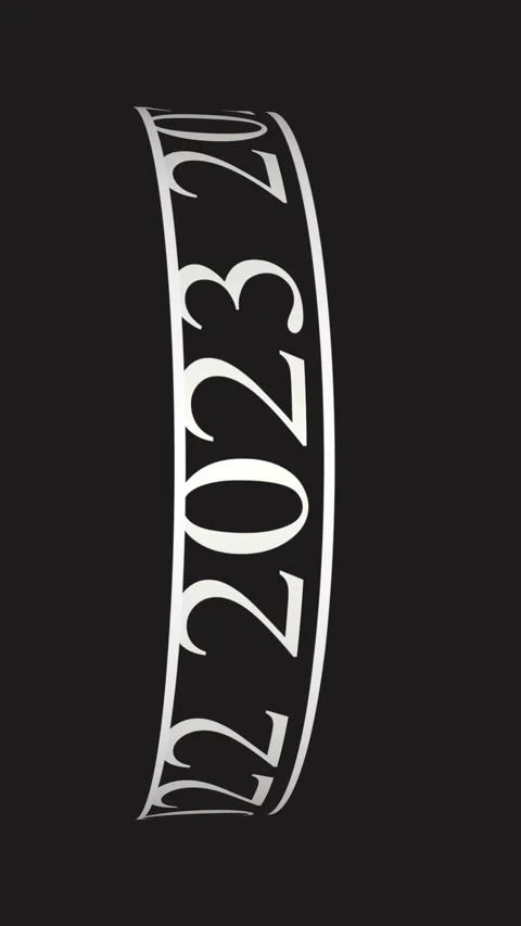 2024 new year countdown animation vertical video rotating timer elegant min.. Stock Footage 321721815