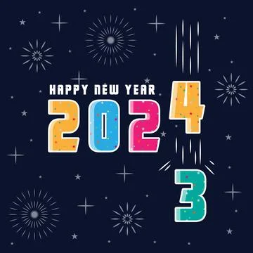 2024 New Year Stock Illustration