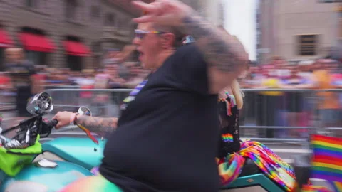 2024: NYC Pride March is opened on Fifth Avenue in New York City. Video stock 278488036