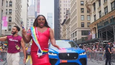 2024: NYC Pride March is opened on Fifth Avenue in New York City. Stock-Footage 278504999