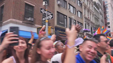 2024 NYC Pride March is opened on Fifth Avenue in New York City. 動画素材 278722984