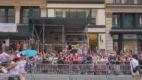 2024 NYC Pride March is opened on Fifth Avenue in New York City. Stock-Footage 278788859