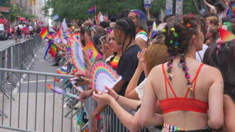 2024 NYC Pride March is opened on Fifth Avenue in New York City. Stock-Footage 278843110