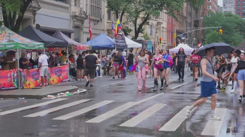 2024 NYC Pride March is opened in New York City. Stock-Footage 279025667
