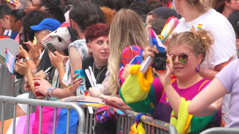 2024 NYC Pride March is opened on Fifth Avenue in New York City. Video stock 279304698