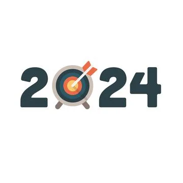 2024 SMART Goals Vector graphic withvarious Smart goal keywords Stock Illustration