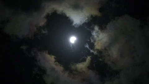 2024 solar eclipse partial view South Florida Stock Footage 272708880