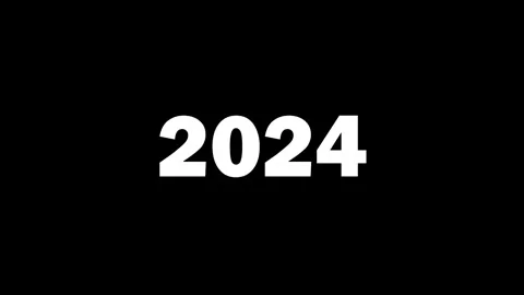 2024 Text animation 4k Video Stock Footage 264036455