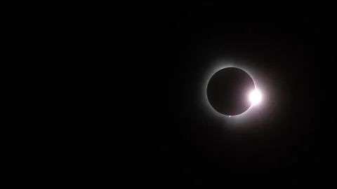 2024 Total Solar Eclipse: Diamond Ring, Corona &amp; Solar Prominences Stock Footage 272828832