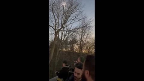 2024 Total Solar Eclipse in Pl. Mount Royal, Canada Stock Footage 276731934