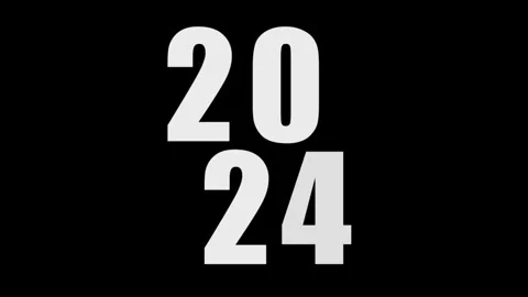 2024 white Flat on Black 스톡 동영상 260097313