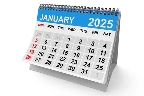 2024 Year December Calendar. 3d Rendering Stock Illustration