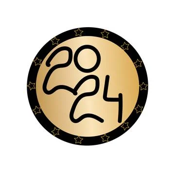 2024 year Stock Illustration