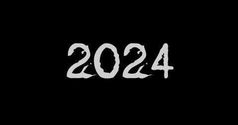 2024 year symbol modern glitch concept animation Stock Footage 252133473