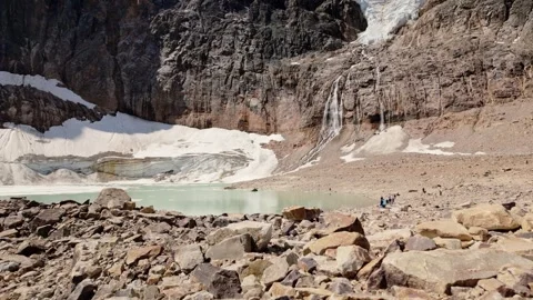 2024.07.11 Edith Glacier, Mount Edith Cavell, Jasper National Park, Alberta, CA Stock Footage 303506907